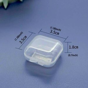 50pcs Mini Clear Jewelry Storage Box, Multifunctional, Portable